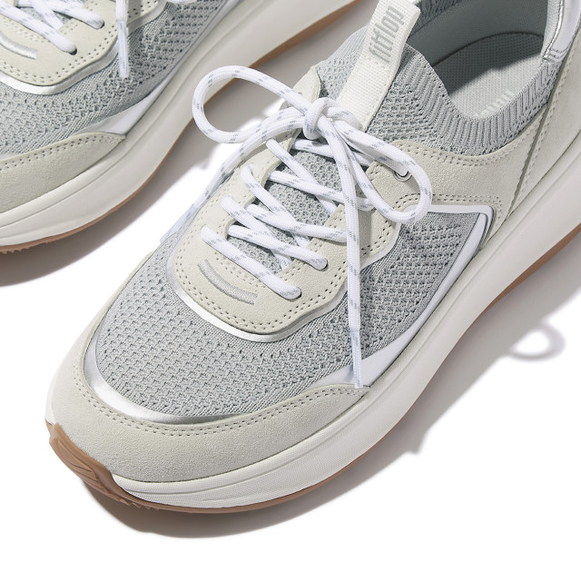 FitFlop F-mode suede/knit flatform slip-on laced sneakers IV1 large