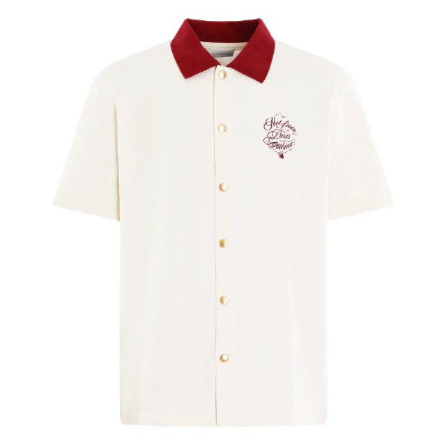 Drole De Monsieur Heren la chemise slogan vignes F-SH196-CO140-Cream large