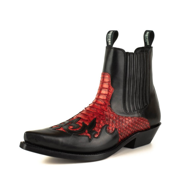 Mayura Boots Cowboy laarzen mannen rock-2500-box negro/piton rojo ROCK-2500-BOX NEGRO/PITON ROJO large