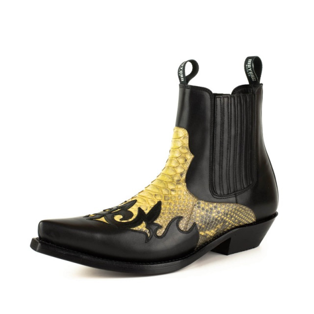 Mayura Boots Cowboy laarzen rock-2500-box negro/piton camel ROCK-2500-VACUNO / PYTHON AZUL large