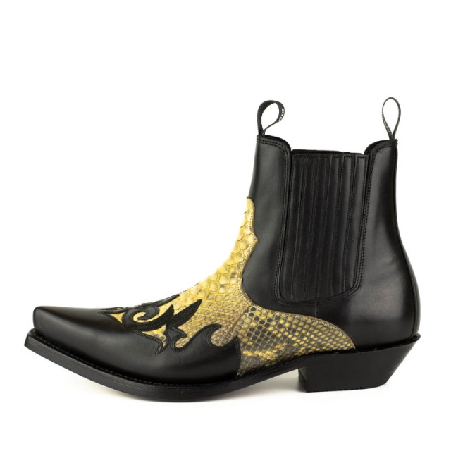 Mayura Boots Cowboy laarzen rock-2500-box negro/piton camel ROCK-2500-VACUNO / PYTHON AZUL large