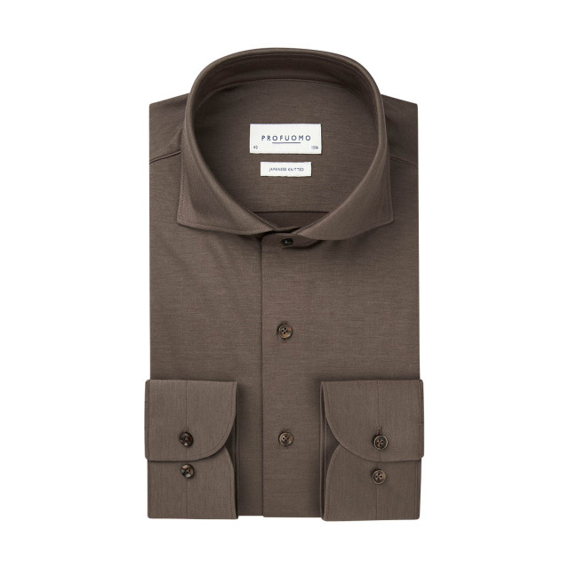 Profuomo Japanese knitted overhemd met lange mouwen 102028-001-39 large