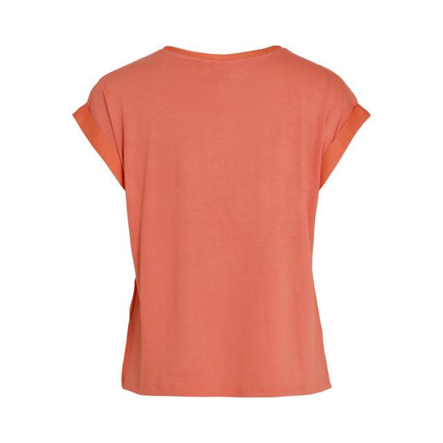 Vila Viellette ss satin top noos koraal 4339.42.0034 large