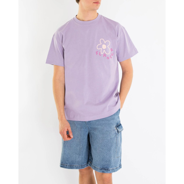 Flaneur Homme Heren blossom t-shirt F15145-Paars large