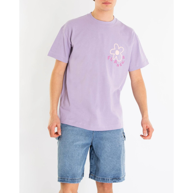 Flaneur Homme Heren blossom t-shirt F15145-Paars large