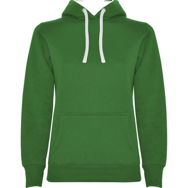 Roly Dames urban hooded polycotton sweatshirt UTLT5822_kellygreenwhite large