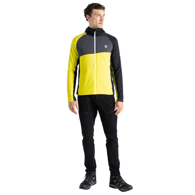 Dare2b Heren touring hooded stretch full zip jacket UTRG9334_neonspringblack large Dare2b Heren touring hooded stretch full zip jacket UTRG9334_neonspringblack large