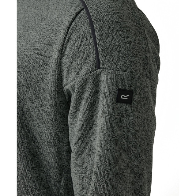 Regatta Heren kassam marl full zip fleecejack UTRG10217_agavegreenblackmarl large