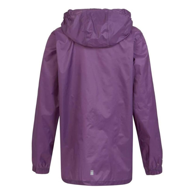 Regatta Groot buitenshuis kinderen/kinderen pakket it jasje iii waterdichte packaway zwart UTRG3209_sunsetpurple large