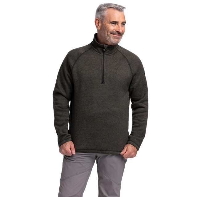 Trespass Heren corsham marl half zip fleece top UTTP6290_darkvine large