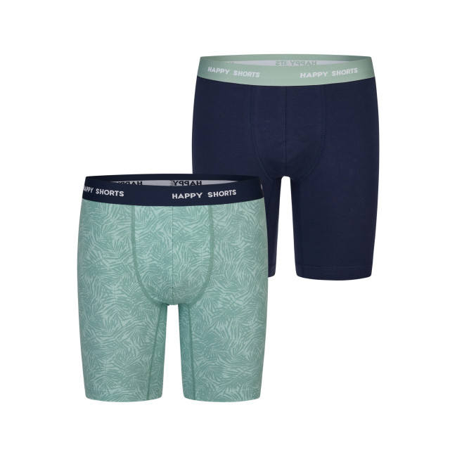 Happy Shorts Heren boxershorts met lange pijpen boxer briefs palmbladeren print 2-pack HS-J-1183-LONG large