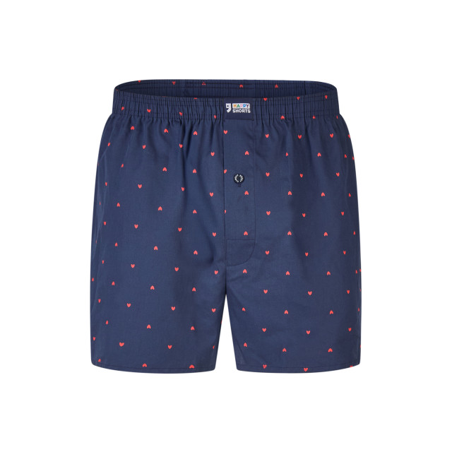 Happy Shorts Wijde boxershort heren met kleine rode hartjes HS-1193 large
