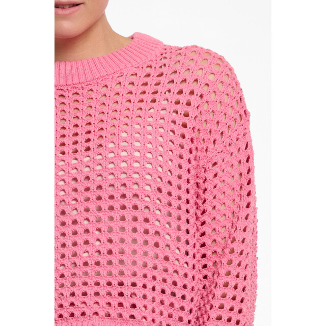 Rino & Pelle Emela.5002521 rino en pelle short perforated sweater bright pink Emela.5002521 Bright Pink large