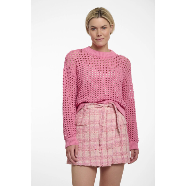 Rino & Pelle Emela.5002521 rino en pelle short perforated sweater bright pink Emela.5002521 Bright Pink large