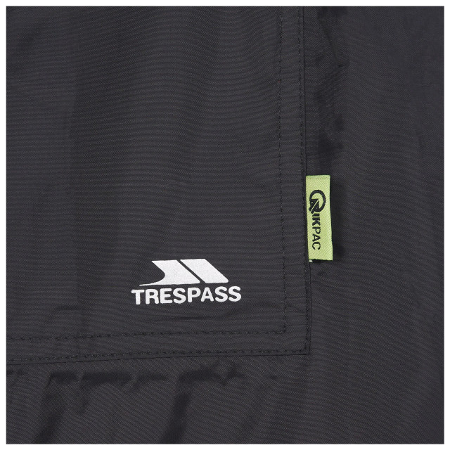 Trespass Unisex qikpac waterdichte opbergbare poncho met capuchon UTTP422_black large Trespass Unisex qikpac waterdichte opbergbare poncho met capuchon UTTP422_black large