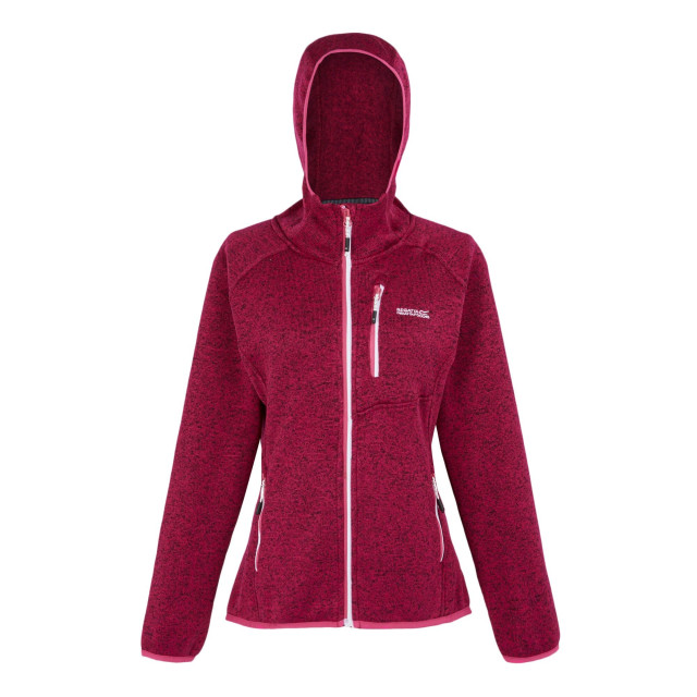 Regatta Dames newhill marl fleecejas met capuchon UTRG8830_deeppink large
