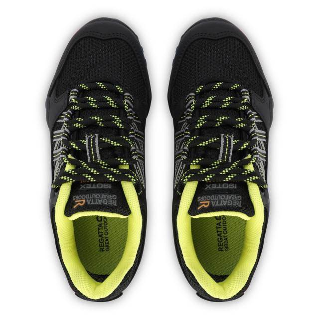 Regatta Edgepoint waterdichte wandelschoenen voor kinderen/kinderen UTRG7403_blacklimepunch large