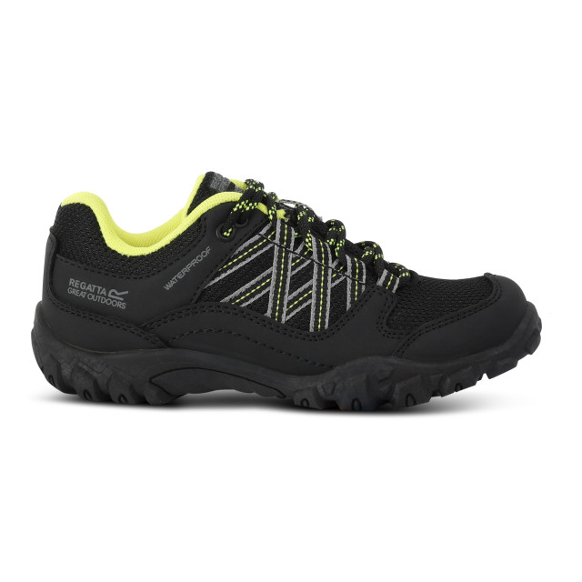 Regatta Edgepoint waterdichte wandelschoenen voor kinderen/kinderen UTRG7403_blacklimepunch large
