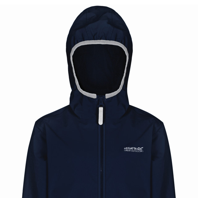 Regatta Groot buitenshuis kinderen/kinderen lever ii packaway rain jacket UTRG1885_navy large