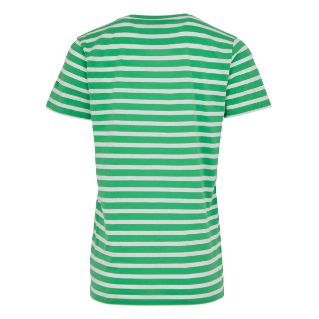 Regatta Dames bayletta gestreept t-shirt UTRG11457_islandgreenwhite large
