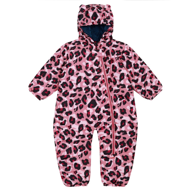 Regatta Snowsuit baby bambino cheetah print UTRG11468_dustyrose large