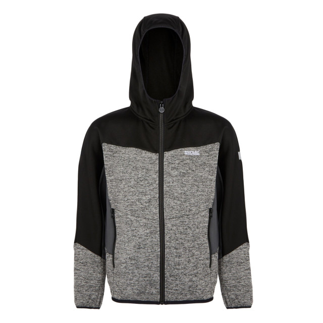 Regatta Kinder/kinder dissolver ix marl full zip fleecejack UTRG11296_mineralgreyblack large