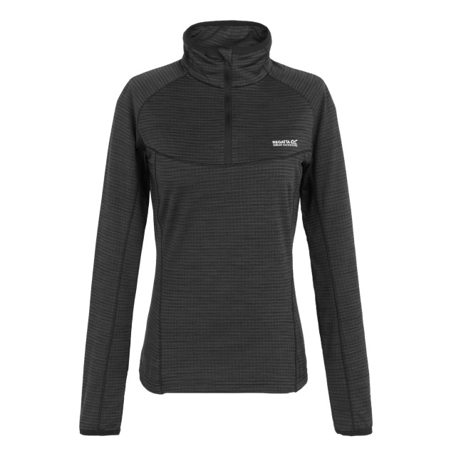 Regatta Dames yonder ii half zip fleece top UTRG11271_black large