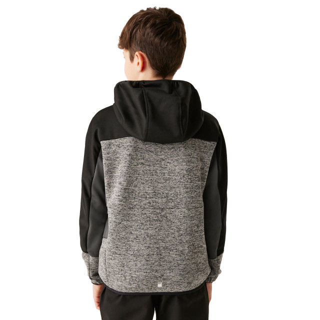 Regatta Kinder/kinder dissolver ix marl full zip fleecejack UTRG11296_mineralgreyblack large