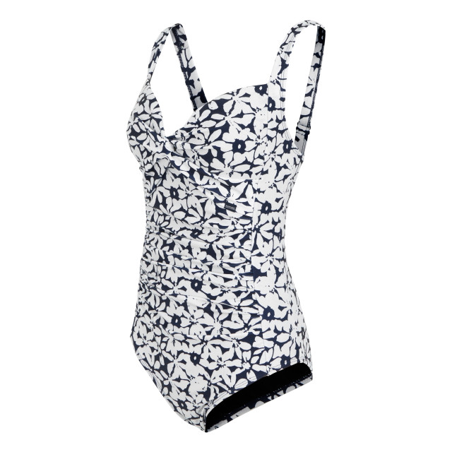 Regatta Dames sakari large floral tummy control one piece zwempak UTRG11257_navywhite large