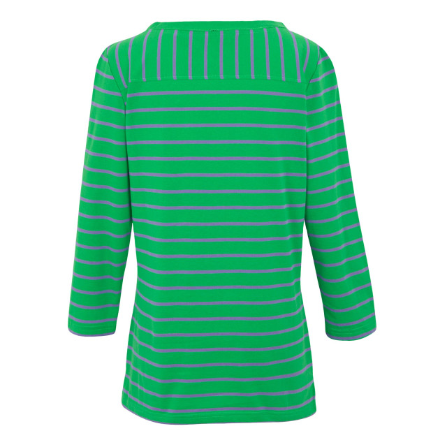 Regatta Dames baylette ii gestreept t-shirt UTRG11225_green large