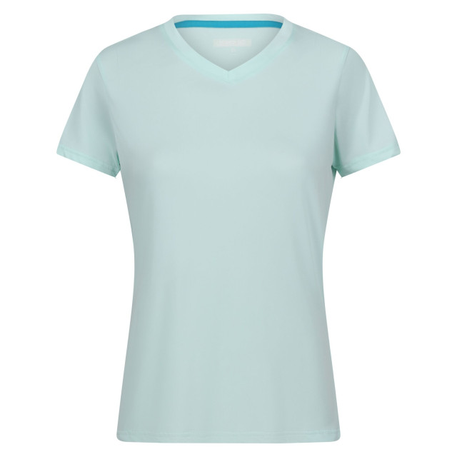 Regatta Dames fingal effen v hals t-shirt UTRG11207_bleachedaqua large