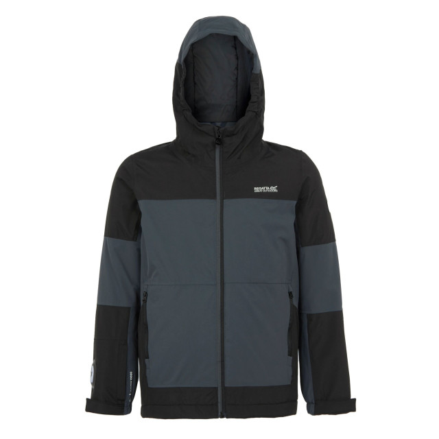 Regatta Kinderen/kinderen beamz iv waterdichte jas UTRG11211_sealgreyblack large