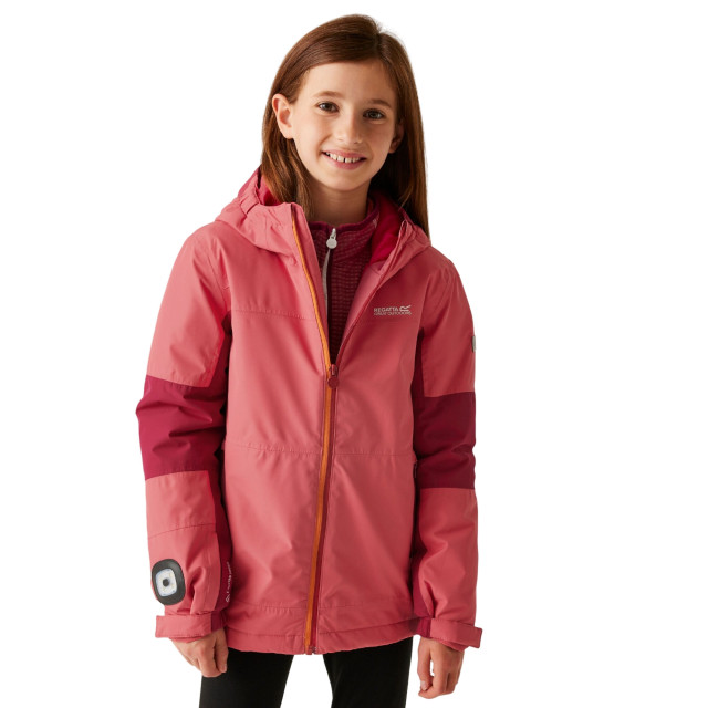 Regatta Kinderen/kinderen beamz iv waterdichte jas UTRG11211_mineralredrumbared large