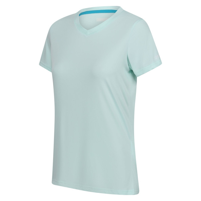 Regatta Dames fingal effen v hals t-shirt UTRG11207_bleachedaqua large
