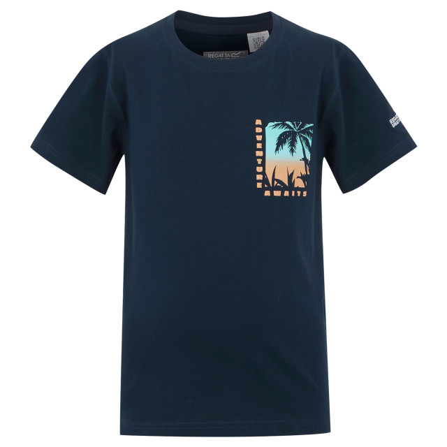 Regatta Kinderen/kinderen bosley viii parasailing t-shirt UTRG11469_navy large