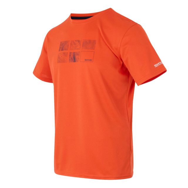 Regatta Heren fingal ix topografisch t-shirt UTRG11540_tangerinetango large