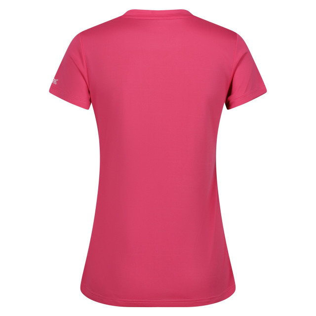 Regatta Dames fingal effen v hals t-shirt UTRG11207_flamingopink large