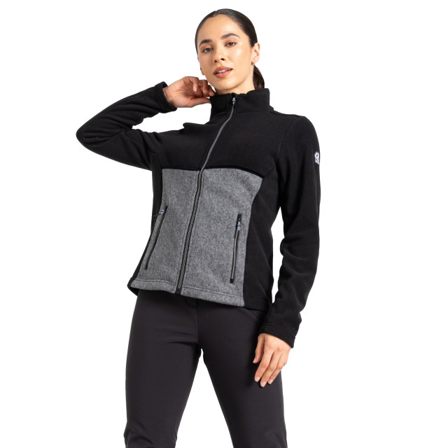 Dare2b Dames thriving fleecejack UTRG11071_blackcharcoalgreymarl large