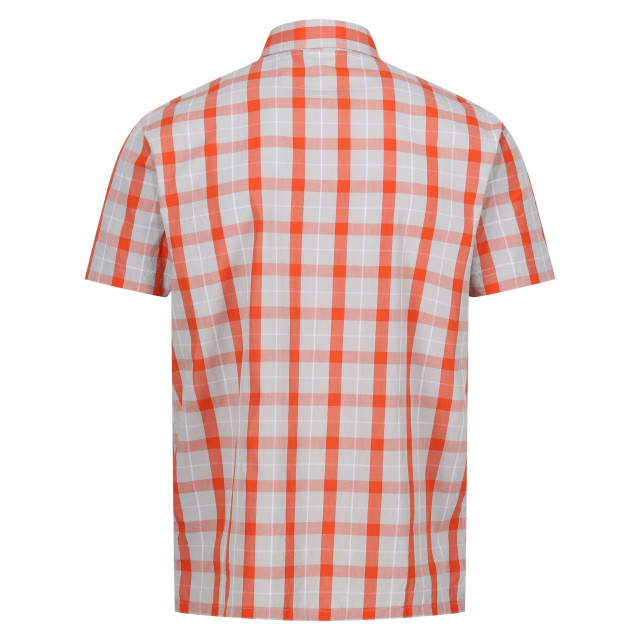 Regatta Heren denmoor geruit overhemd UTRG10991_silvergreyrustyorange large
