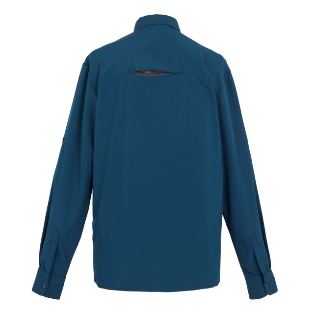 Regatta Geruit heren reishirt met lange mouwen UTRG11006_moonlightdenim large