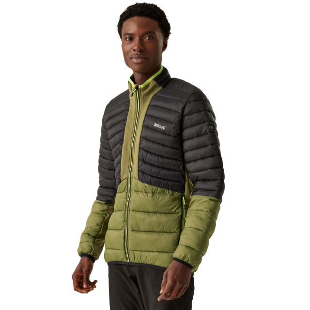 Regatta Heren leedre colour block hybride jas UTRG10942_nephritegreenblack large Regatta Heren leedre colour block hybride jas UTRG10942_nephritegreenblack large