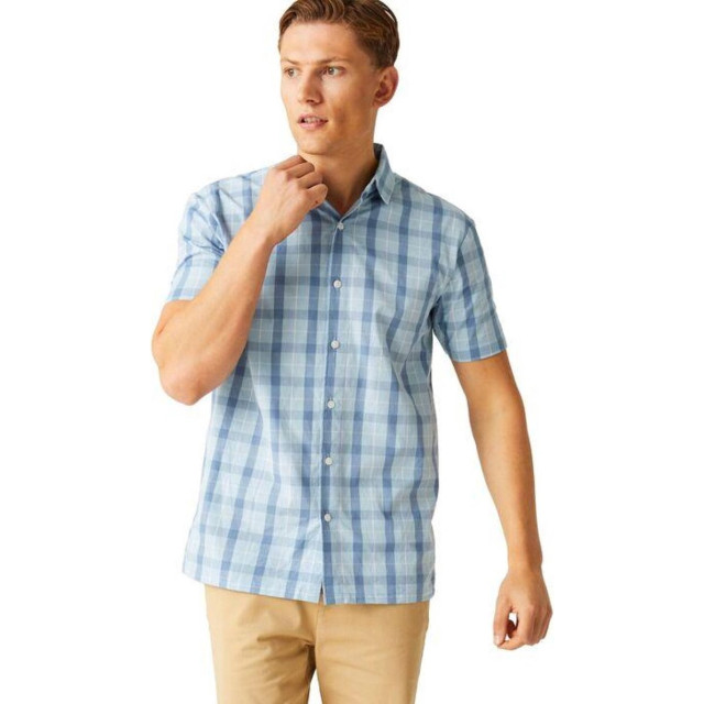 Regatta Heren denmoor geruit overhemd UTRG10991_powderblue large