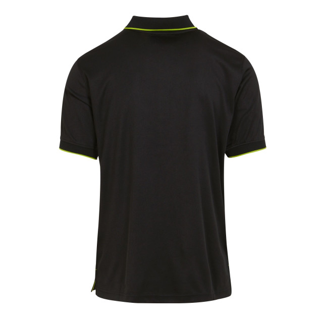 Regatta Heren navigate poloshirt met korte mouwen UTRG10810_blacklimegreen large