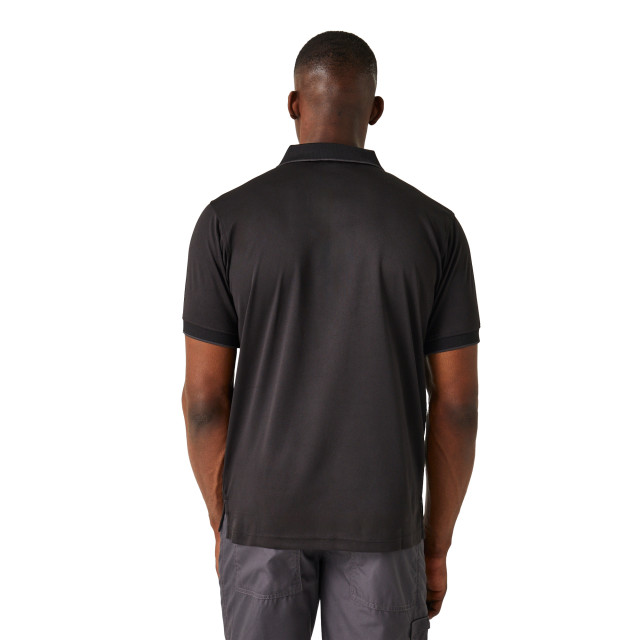 Regatta Heren navigate poloshirt met korte mouwen UTRG10810_blacksealgrey large