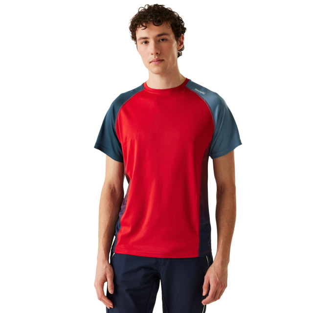 Regatta Heren corballis t-shirt UTRG10367_dangerredmoonlightdenim large