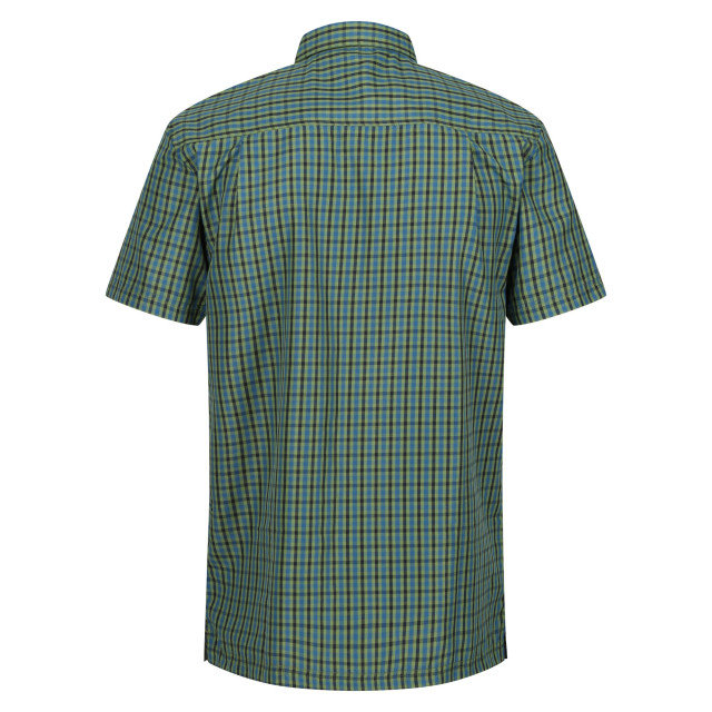 Regatta Heren kalambo viii geruit overhemd UTRG9919_piquantgreenmoroccanblue large