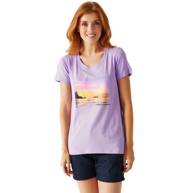 Regatta Dames filandra viii landschap t-shirt UTRG9849_purplerose large