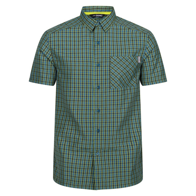 Regatta Heren kalambo viii geruit overhemd UTRG9919_piquantgreenmoroccanblue large