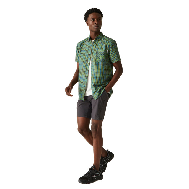 Regatta Heren kalambo viii geruit overhemd UTRG9919_piquantgreenmoroccanblue large