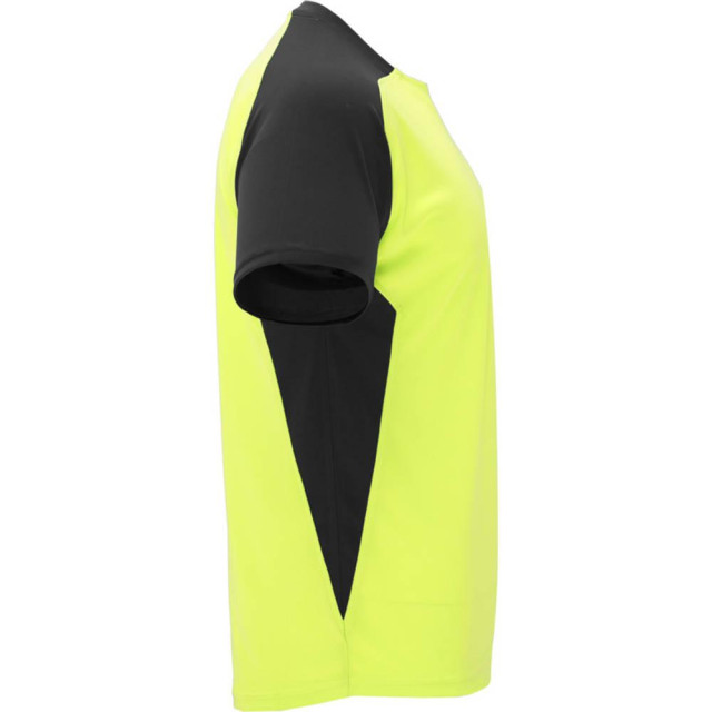 Roly Kinder/kinder bugatti sport t-shirt met korte mouwen UTPF4440_fluorescentyellowsolidblack large